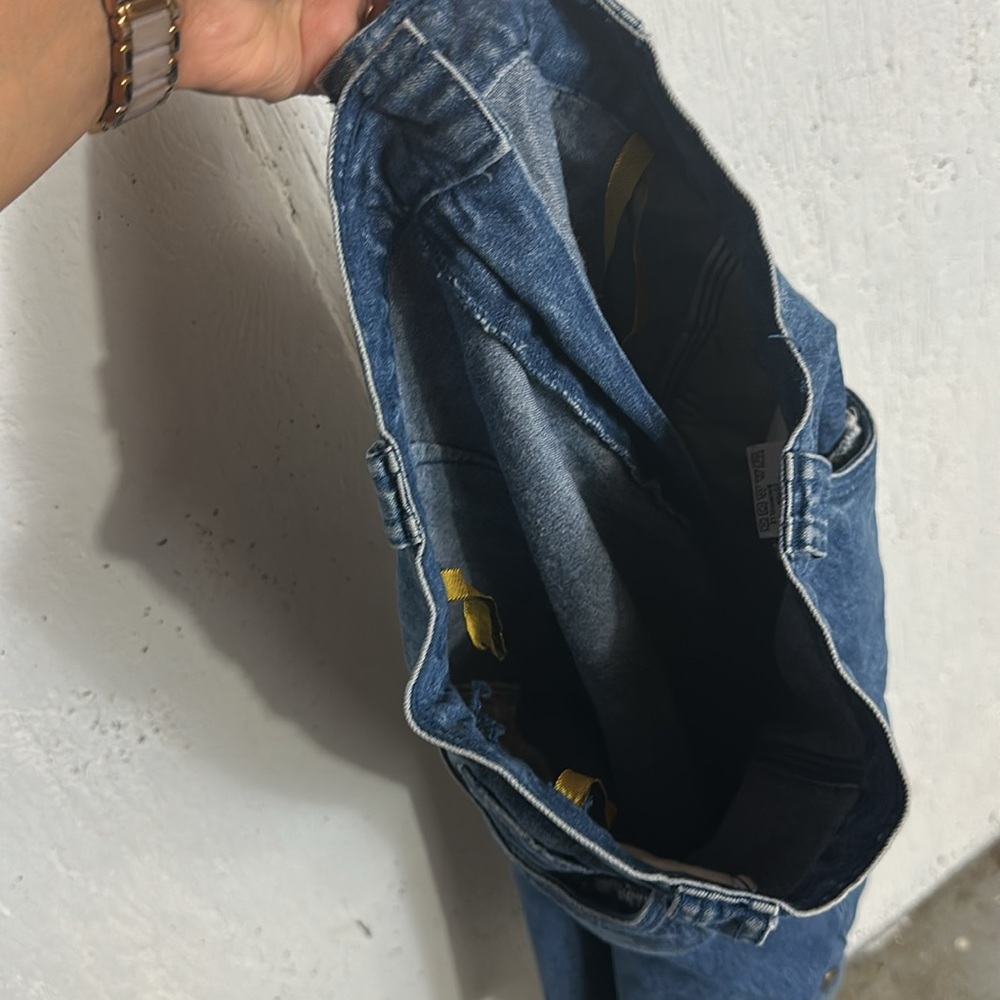 Vintage Cotton Jean Pencil Midi Skirt, S - Picture 15 of 16